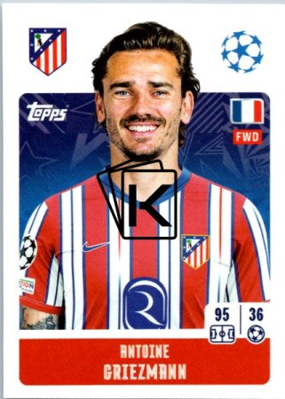 2024-25 Topps Champions League 98 Antoine Griezmann (Atlético de Madrid)