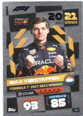 2022 Topps Formule 1Turbo Attax F1 Race Winners 291 Max Verstappen (Red Bull Racing)