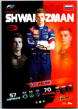 2021 Topps Formule 1 Turbo Attax 101 	Robert Shwartzman PREMA Racing