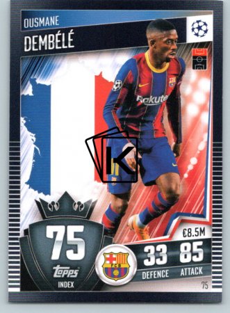fotbalová kartička 2020-21 Topps Match Attax 101 Champions League 75 Ousmane Dembélé FC Barcelona