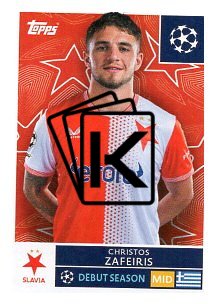 2025-26 Topps Champions League SK Slavia Praha 406 Christos Zafeiris