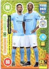 fotbalová karta Panini Adrenalyn XL FIFA 365 2021 Club & Country 237 Fernandinho Gabriel Jesus Manchester City