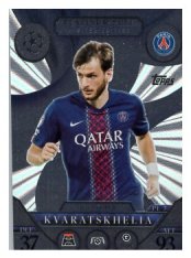fotbalová kartička 2025-26 Topps Match Attax UCC Platinum Pull Limited Edition PL 7 Khvicha Kvaratskhelia (Paris Saint-Germain)