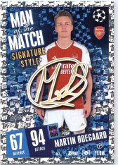 Fotbalová kartička 2023-24 Topps Match Attax UEFA Club Competitions  Man of the Match Signature Style 407 Martin Ødegaard Arsenal