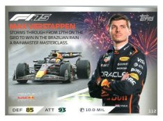 2025 Topps Turbo Attax F1 Oracle Red Bull Racing Epic Moments  112 Max Verstappen