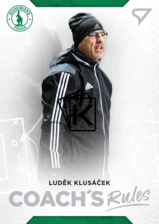 fotbalová kartička SportZoo 2020-21 Fortuna Liga Serie 2 Coach ´s Rules CR04 Luděk Klusáček Bohemians Praha