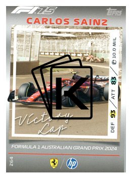 2025 Topps Turbo Attax F1 Scuderia Ferrari Victory Lap HP 264 Carlos Sainz