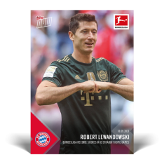 Fotbalová kartička Topps Now 2021-22 Bundesliga 30 Robert Lewandowski FC Bayern Munchen
