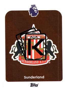 fotbalová kartička 2025-26 Topps  Premier League 343 Sunderland Logo