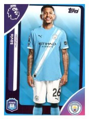 fotbalová kartička 2025-26 Topps  Premier League 192 Sávio  (Manchester City)-PARALLEL Blue