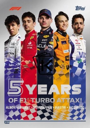 2024 Topps Turbo Attax Formule 1 Mega Tin Five Fold Černá