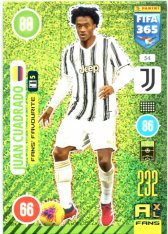 fotbalová karta Panini Adrenalyn XL FIFA 365 2021 Fans´ Favourite 54 Juan Cuadrado Juventus