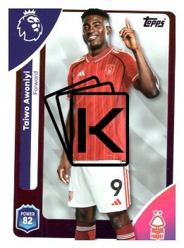 fotbalová kartička 2025-26 Topps  Premier League 248 Taiwo Awoniyi (Nottingham Forest)