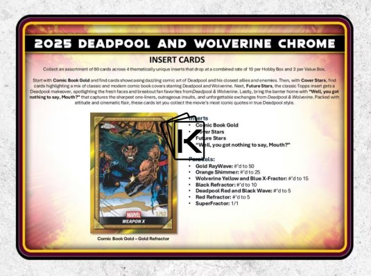 2025 Topps Deadpool Chrome Hobby Box