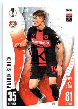 Fotbalová kartička 2023-24 Topps Match Attax UEFA Club Competitions 243 Patrik Schick Bayer 04 Leverkusen