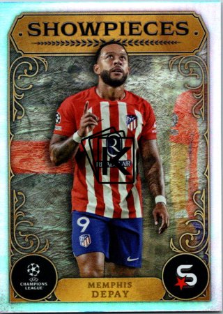 Fotbalová kartička 2023-24 Topps Superstars UEFA Club Competitions Showpieces 5 Memphis Depay (Atlético de Madrid)