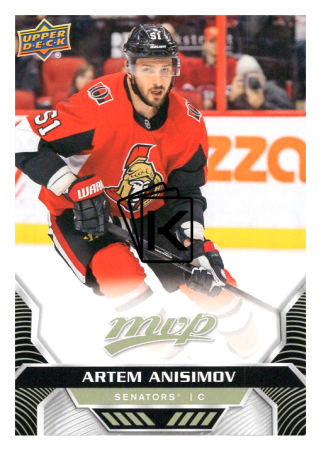 2020-21 UD MVP 35 Artem Anisimov - Ottawa Senators