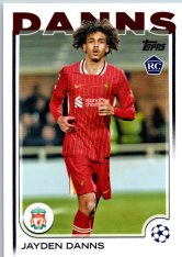 fotbalová kartička 2024-25 Topps UEFA Club Competitions Flagship 193 Jayden Danns RC Liverpool FC
