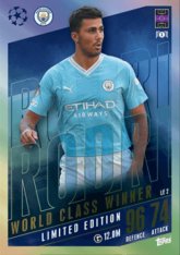 2023-24 Topps Match Attax EXTRA UEFA Club Competition Extreme Limited Edition LE2 Rodri (Manchester City)