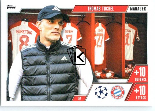 2023-24 Topps Match Attax EXTRA UEFA Club Competition Managers 57 Thomas Tuchel (FC Bayern München)