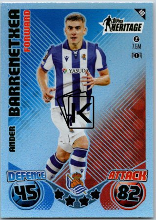 fotbalová kartička 2024-25 Topps Match Attax UEFA Club Competitions Topps Heritage 460 Ander Barrenetxea (Real Sociedad de Futbol)