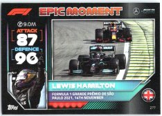 2022 Topps Formule 1Turbo Attax F1 Epic Moments 2021 277 Lewis Hamilton (Mercedes-AMG)