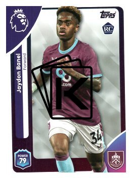 fotbalová kartička 2025-26 Topps  Premier League 321 Jaydon Banel (Burnley)  -  Rookie