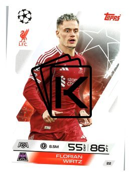 fotbalová kartička 2025-26 Topps Match Attax UCC 22 Florian Wirtz (Liverpool)