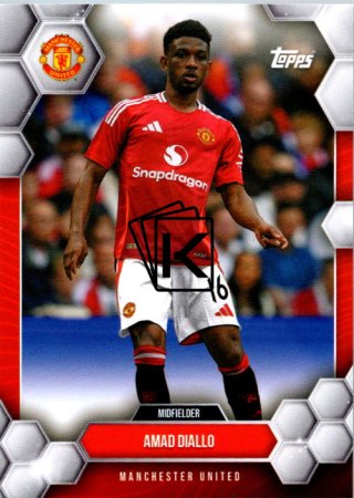 fotbalová kartička 2024-25 Topps Manchester United Fan Set 9 Amad Diallo