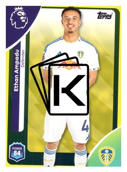 fotbalová kartička 2025-26 Topps  Premier League 330 Ethan Ampadu (Leeds United)-PARALLEL Yellow