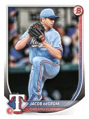 Baseballová karta 2025 Bowman 28 Jacob deGrom, Texas Rangers