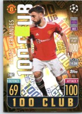 fotbalová kartička 2021-22 Topps Match Attax UEFA Champions League 100 Club 455 Bruno Fernadnes Manchster United