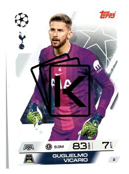 fotbalová kartička 2025-26 Topps Match Attax UCC 2 Guglielmo Vicario (Tottenham Hotspur)