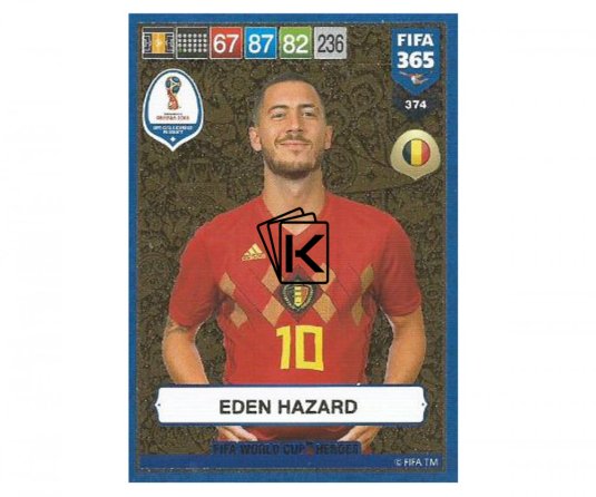 Fotbalová kartička Panini FIFA 365 – 2019 Heroes 374 Eden Hazard (Belgium)