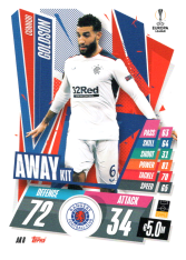 fotbalová kartička 2020-21 Topps Match Attax Champions League Extra Away Kit AK8 Connor Goldson Rangers