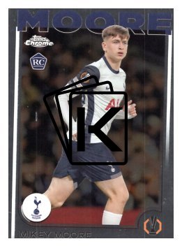 fotbalová kartička 2024-25 Topps Chrome 199 Mikey Moore, Tottenham Hotspur RC
