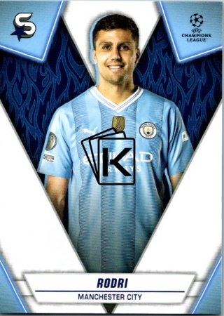 Fotbalová kartička 2023-24 Topps Superstars UEFA Club Competitions 93 Rodri (Manchester City)