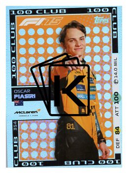 2025 Topps Turbo Attax F1  McLaren 100 Club  354 Oscar Piastri