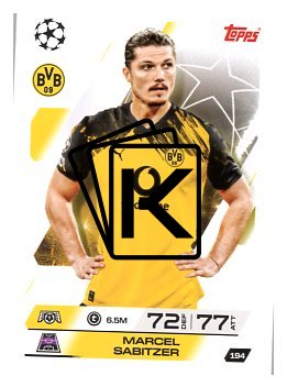 fotbalová kartička 2025-26 Topps Match Attax UCC 194 Marcel Sabitzer (Borussia Dortmund)