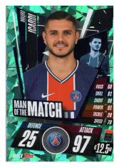fotbalová kartička Topps Match Attax Champions League 2020-21 Man of the Match MM18 Mauro Icardi - PSG
