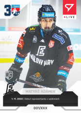 Hokejová kartička SportZoo 2022-23 Live L-029 Matyáš Adámek HC Energie Karlovy Vary RC /57