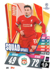 fotbalová kartička 2020-21 Topps Match Attax Champions League Extra  Squad Update SU3 Xherdan Shaqiri Liverpool FC