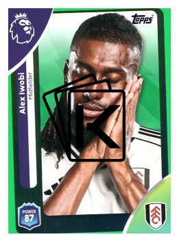 fotbalová kartička 2025-26 Topps  Premier League 154 Alex Iwobi (Fulham)-PARALLEL Green