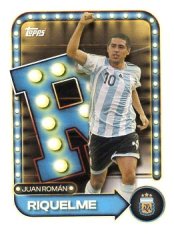 fotbalová kartička 2026 Topps Name in Lights 21 Juan Román Riquelme (Argentina)