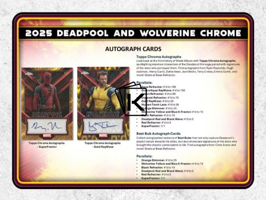 2025 Topps Deadpool Chrome Hobby Box
