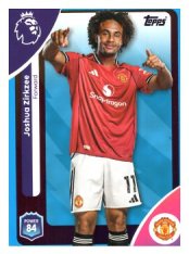 fotbalová kartička 2025-26 Topps  Premier League 212 Joshua Zirkzee (Manchester United)-PARALLEL Blue