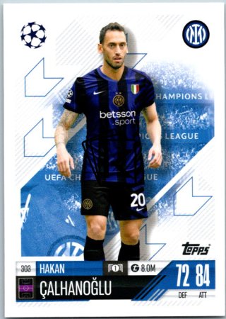 fotbalová kartička 2024-25 Topps Match Attax UEFA Club Competitions 303 Hakan Calhanoglu (FC Internazionale Milano)