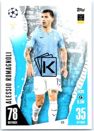 Fotbalová kartička 2023-24 Topps Match Attax UEFA Club Competitions 328 Alessio Romagnoli SS Lazio