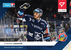 Hokejová kartička SportZoo 2021-22 Live L-048 DOminik Lakatoš HC Vítkovice