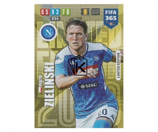 Fotbalová kartička Panini FIFA 365 – 2020 Limited Edition Piotr Zielinski SSC Neapol